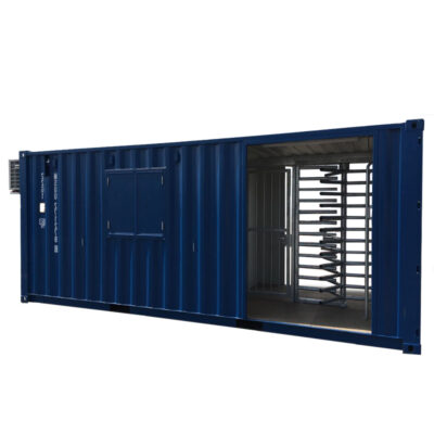 Tourniquet met looppoort in 20ft container - Geran Access Products B.V.